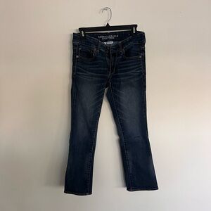 American Eagle Outfitters Women's Dark Artist Crop Capri Blue Jeans Sz 6